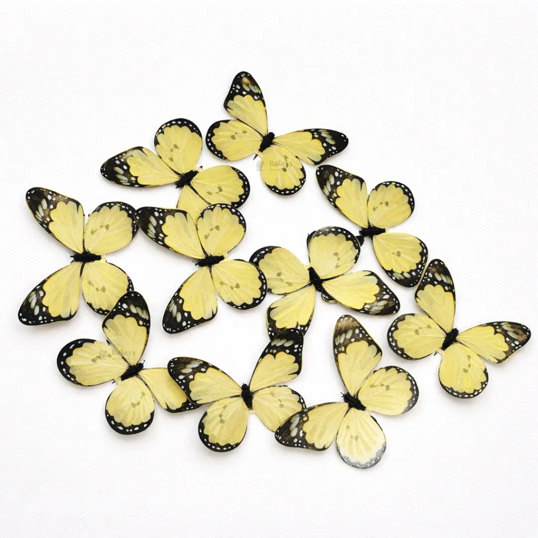 3D Black-Edged - Pastel Inside Print Butterfly Cake Toppers | Elegant Decoration for Cakes, Cupcakes & Desserts | Multiple Color Options Available | Pack of 1 - Image 6