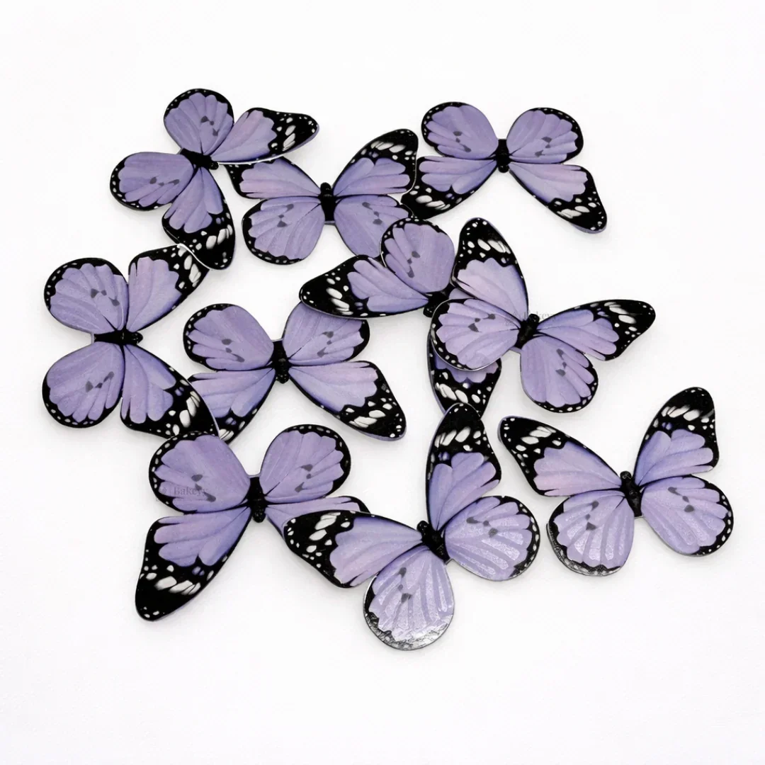 3D Black-Edged - Pastel Inside Print Butterfly Cake Toppers | Elegant Decoration for Cakes, Cupcakes & Desserts | Multiple Color Options Available | Pack of 1 - Image 9