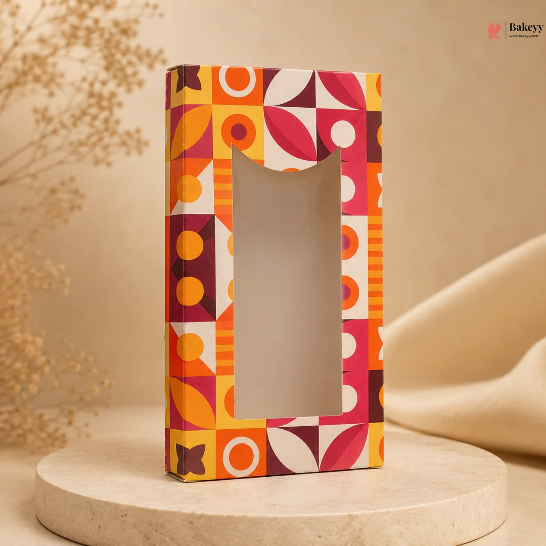 Abstract Print Colorful Chocolate Box | Window Bar Chocolate Box | 3 Designs Available | Pack of 10 - Image 6