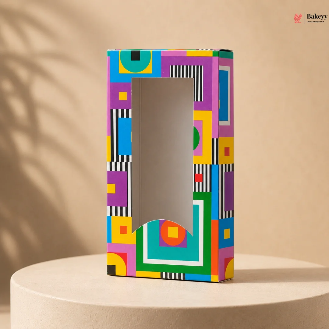 Abstract Print Colorful Chocolate Box | Window Bar Chocolate Box | 3 Designs Available | Pack of 10 - Image 8