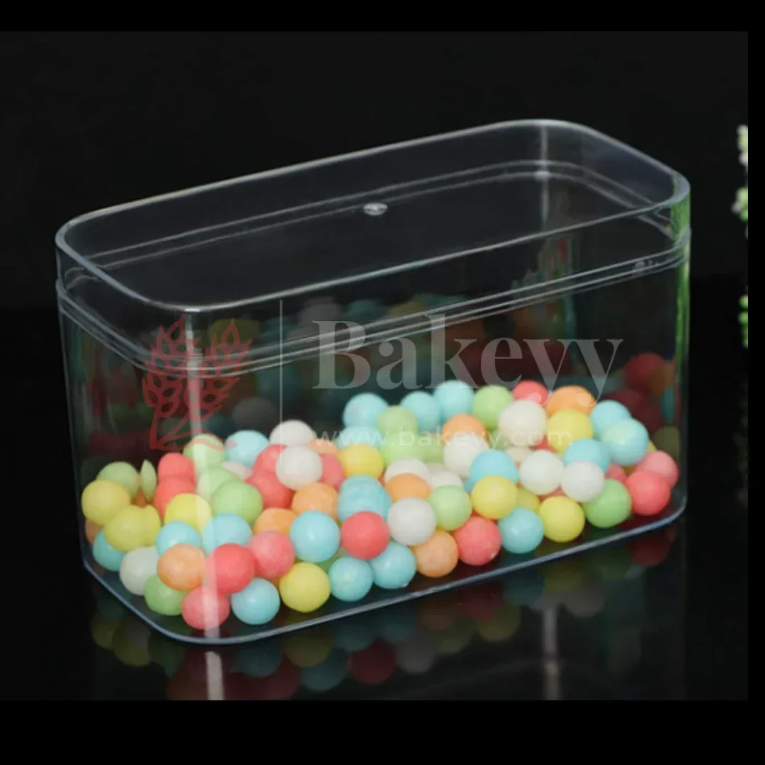 Acrylic Transparent Rectangular Box with Lid | Clear Storage & Dessert Box | 2 Sizes Available | Pack of 6 - Image 3