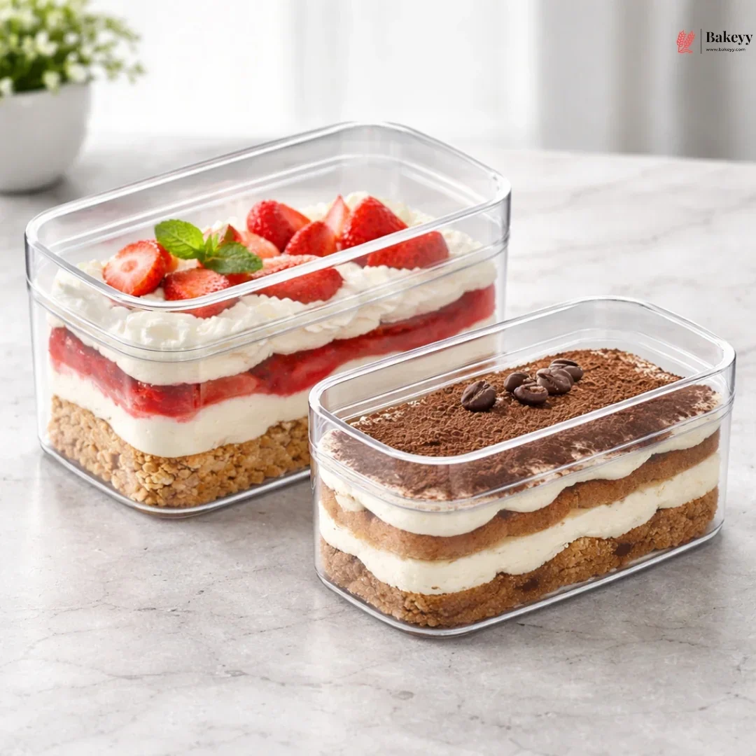 Acrylic Transparent Rectangular Box with Lid | Clear Storage & Dessert Box | 2 Sizes Available | Pack of 6 - Image 4
