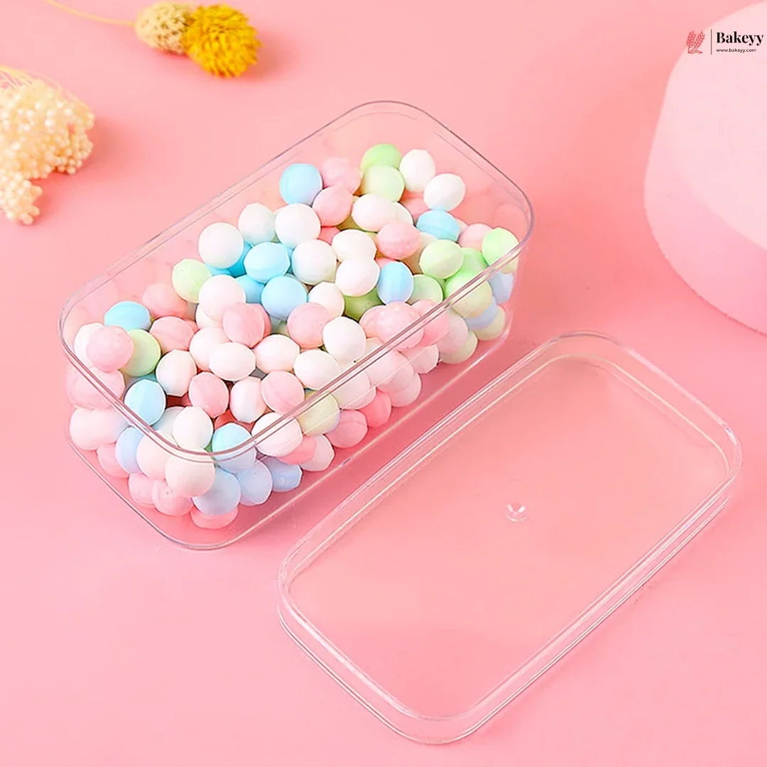 Acrylic Transparent Rectangular Box with Lid | Clear Storage & Dessert Box | 2 Sizes Available | Pack of 6 - Image 6