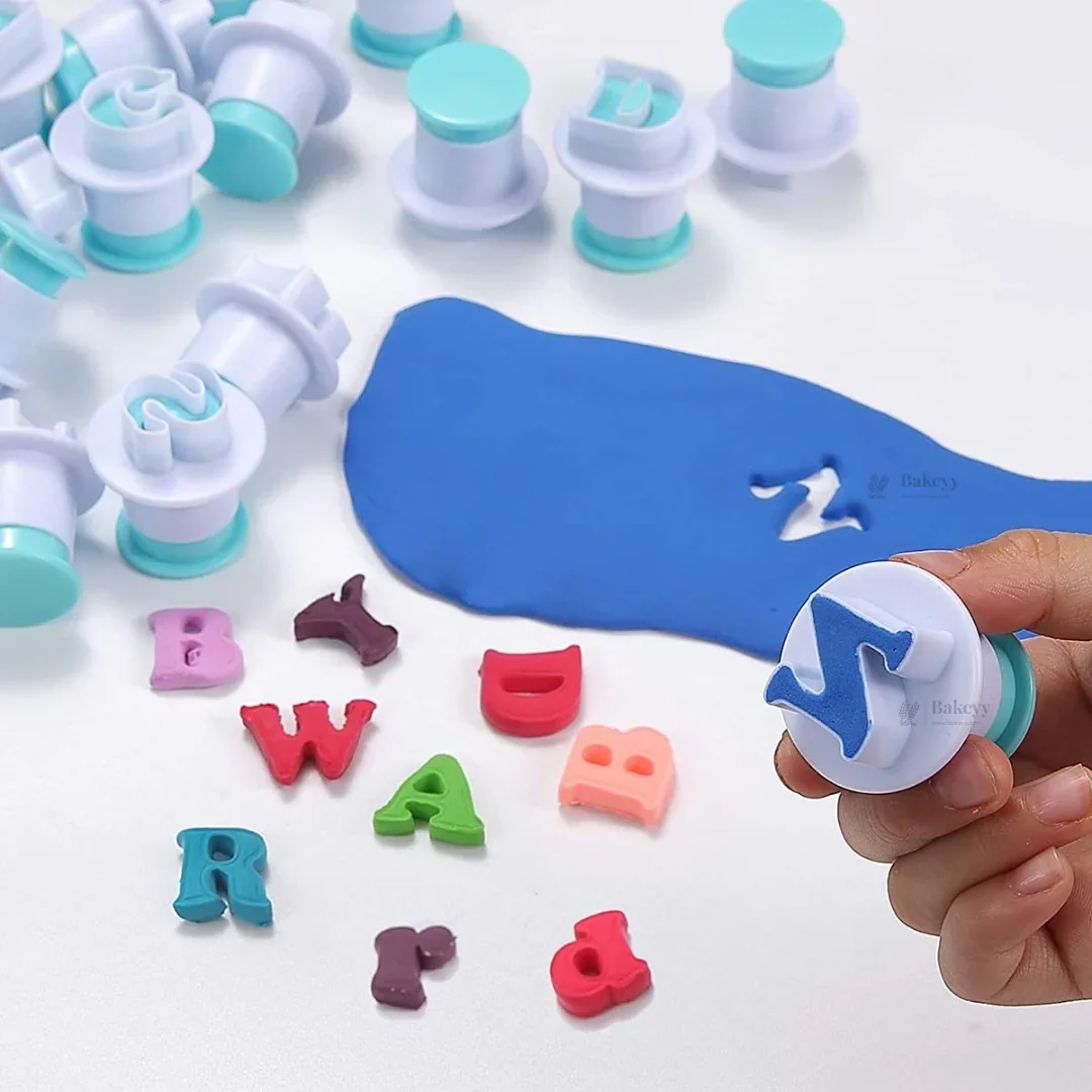 Alphabet & Number Fondant Cutter Set | Plunger Style Cutter | Pack of 1 - Image 4