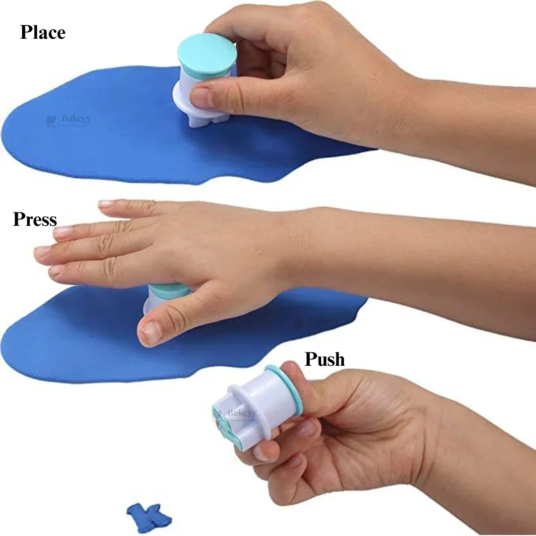 Alphabet & Number Fondant Cutter Set | Plunger Style Cutter | Pack of 1 - Image 6
