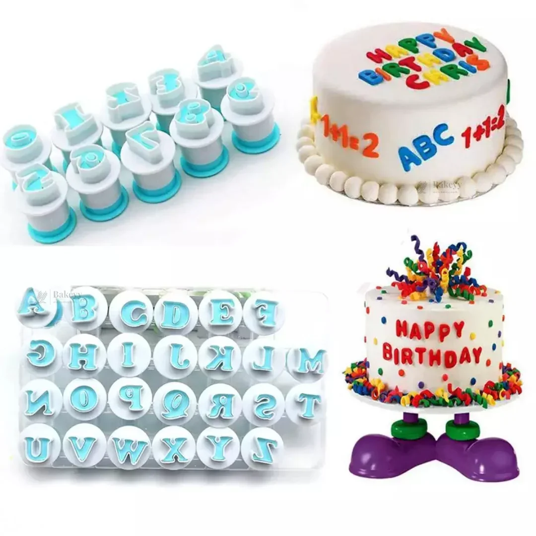 Alphabet & Number Fondant Cutter Set | Plunger Style Cutter | Pack of 1 - Image 7