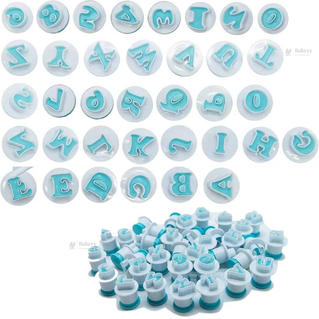 Alphabet & Number Fondant Cutter Set | Plunger Style Cutter | Pack of 1 - Image 8