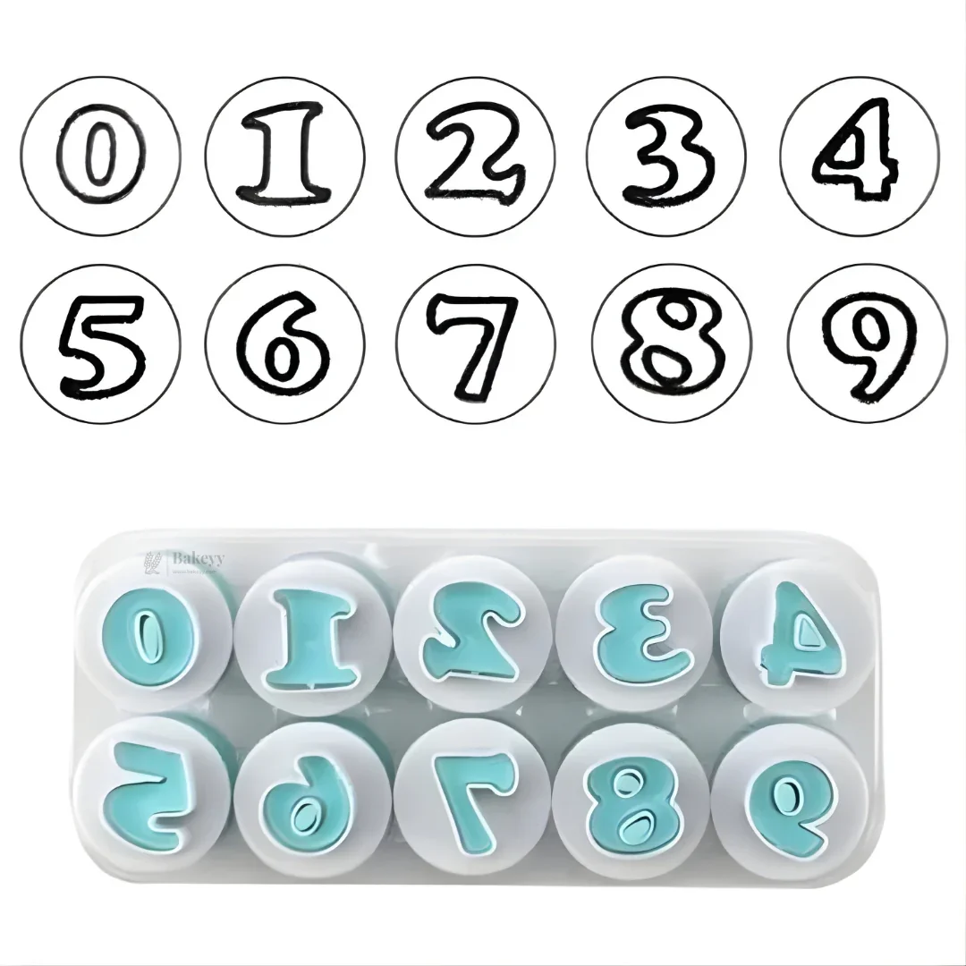 Alphabet & Number Fondant Cutter Set | Plunger Style Cutter | Pack of 1 - Image 9