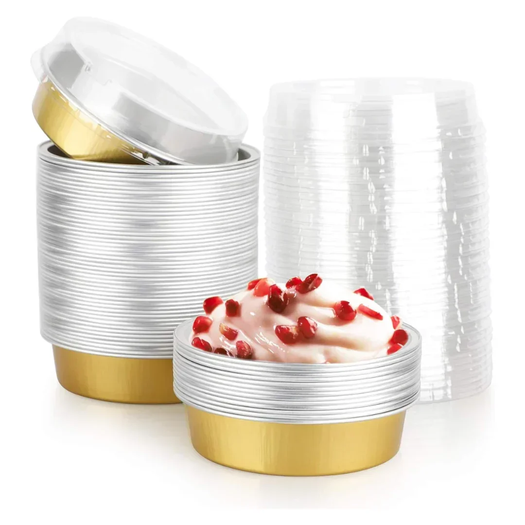 Aluminum Foil Baking Containers with Transparent Lid | Round Tins | Bake N Serve | Pack of 100 - Image 17