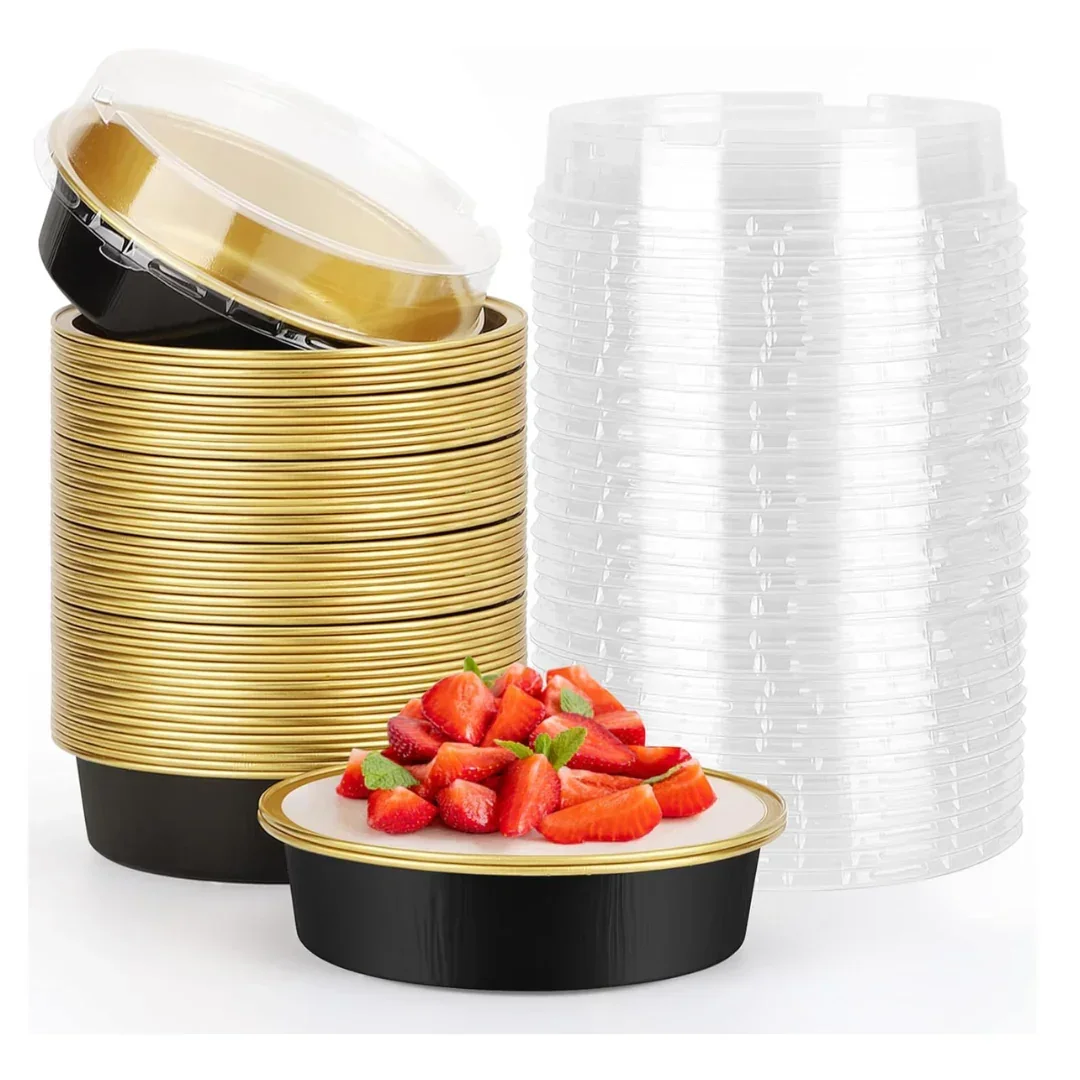 Aluminum Foil Baking Containers with Transparent Lid | Round Tins | Bake N Serve | Pack of 100 - Image 18