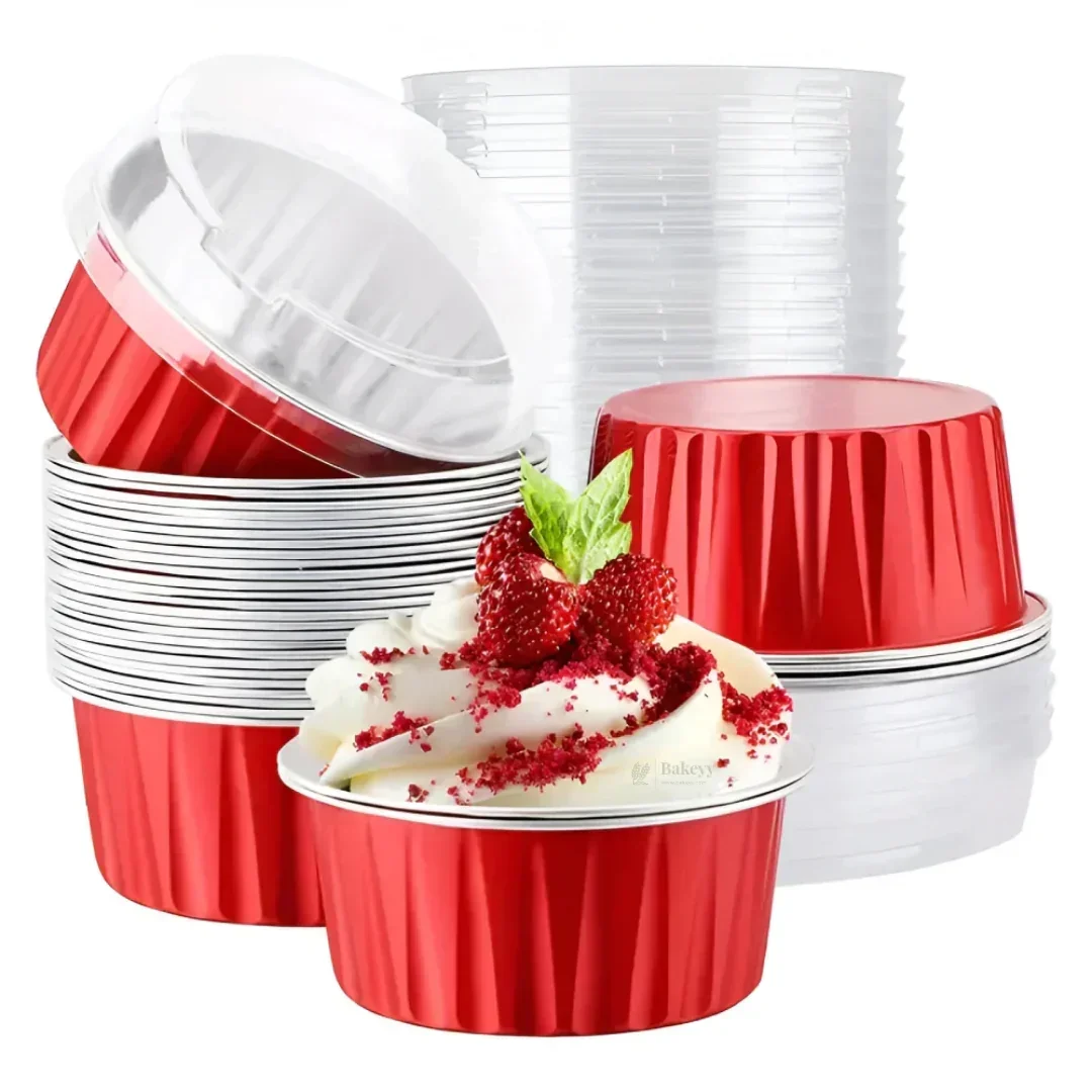 Aluminum Foil Baking Containers with Transparent Lid | Round Tins | Bake N Serve | Pack of 100 - Image 19