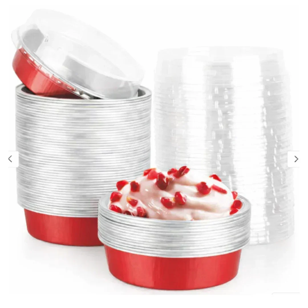 Aluminum Foil Baking Containers with Transparent Lid | Round Tins | Bake N Serve | Pack of 100 - Image 21