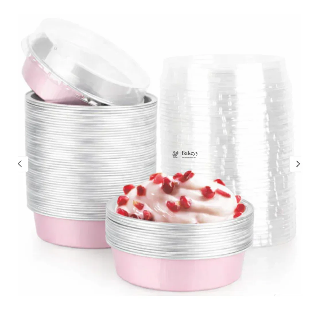 Aluminum Foil Baking Containers with Transparent Lid | Round Tins | Bake N Serve | Pack of 100 - Image 22