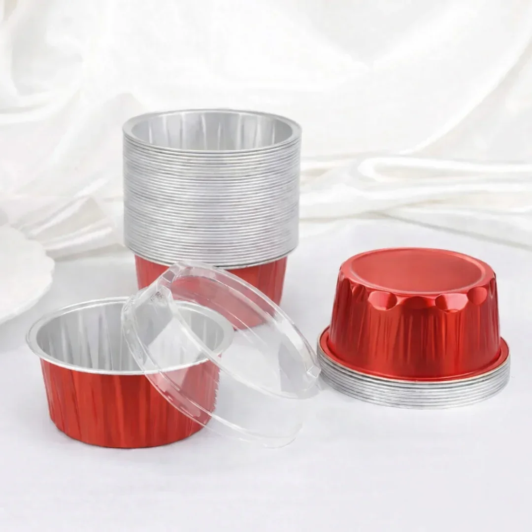 Aluminum Foil Baking Containers with Transparent Lid | Round Tins | Bake N Serve | Pack of 100 - Image 23