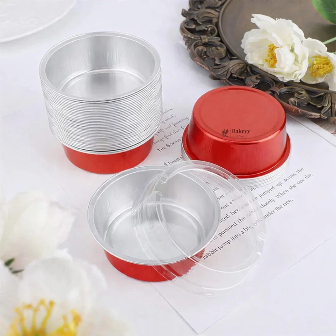 Aluminum Foil Baking Containers with Transparent Lid | Round Tins | Bake N Serve | Pack of 100 - Image 24