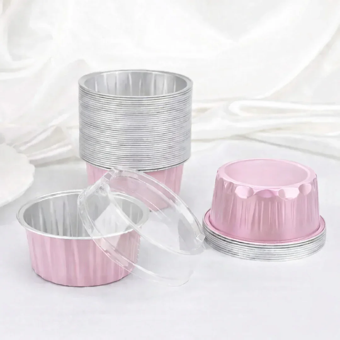 Aluminum Foil Baking Containers with Transparent Lid | Round Tins | Bake N Serve | Pack of 100 - Image 25