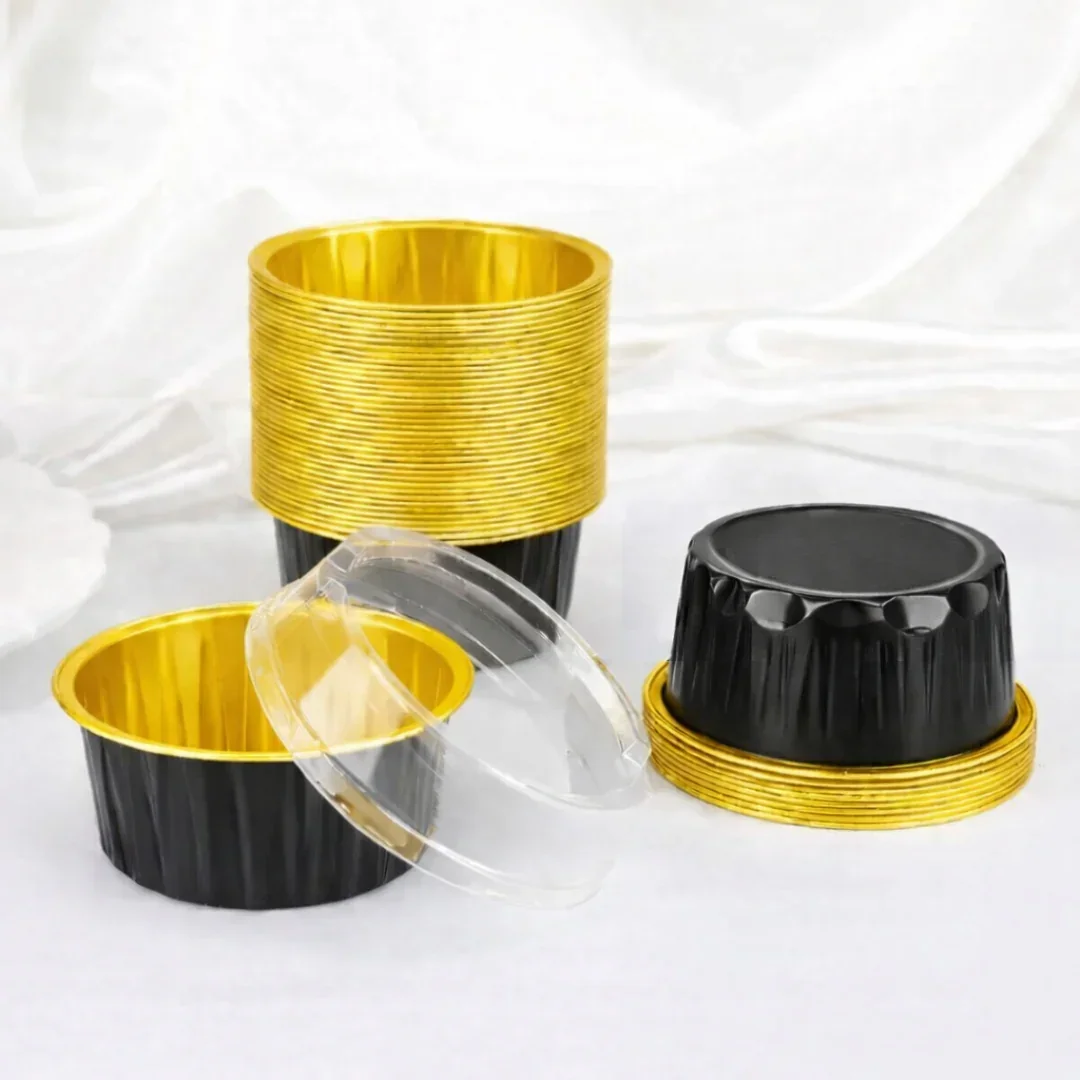 Aluminum Foil Baking Containers with Transparent Lid | Round Tins | Bake N Serve | Pack of 100 - Image 26