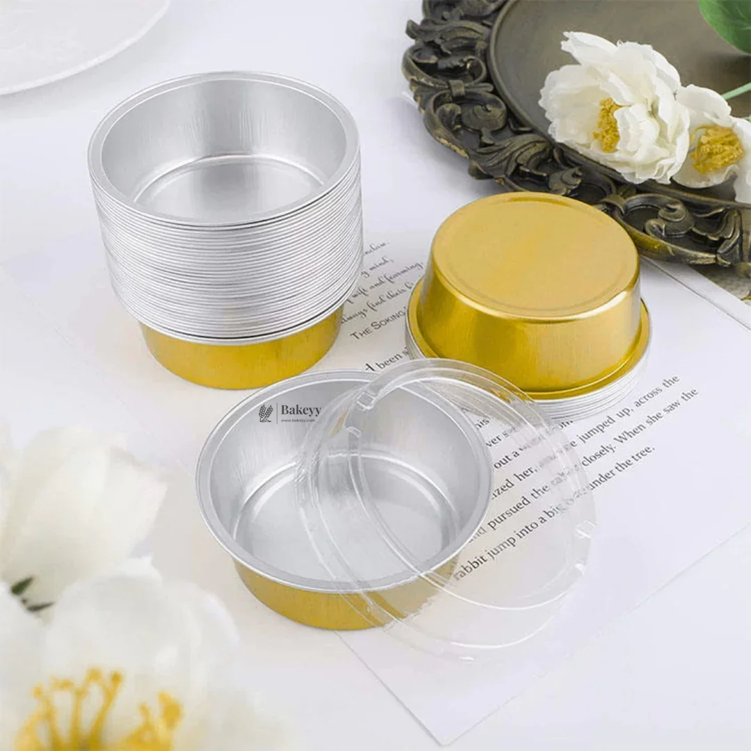 Aluminum Foil Baking Containers with Transparent Lid | Round Tins | Bake N Serve | Pack of 100 - Image 27