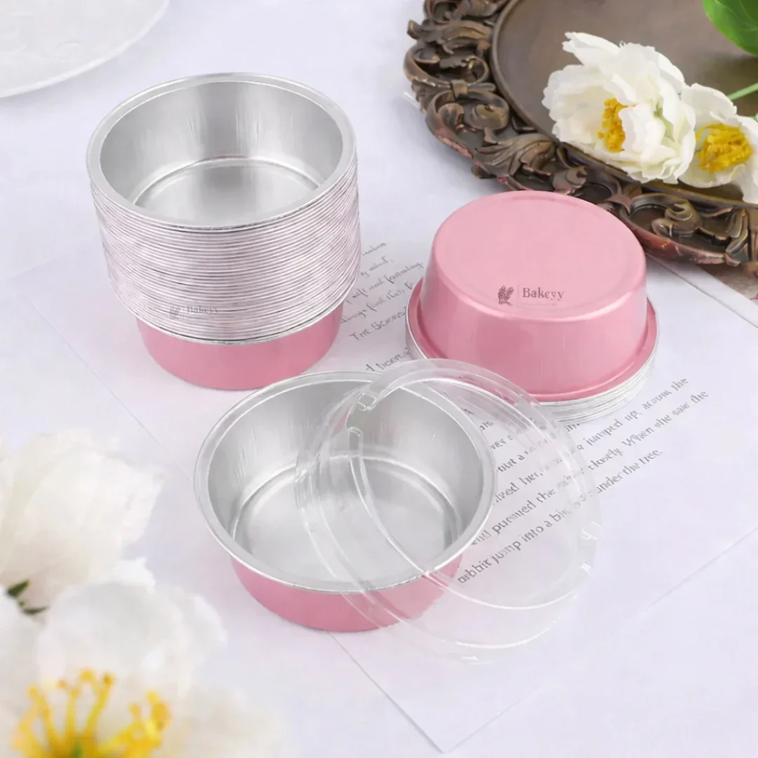 Aluminum Foil Baking Containers with Transparent Lid | Round Tins | Bake N Serve | Pack of 100 - Image 30