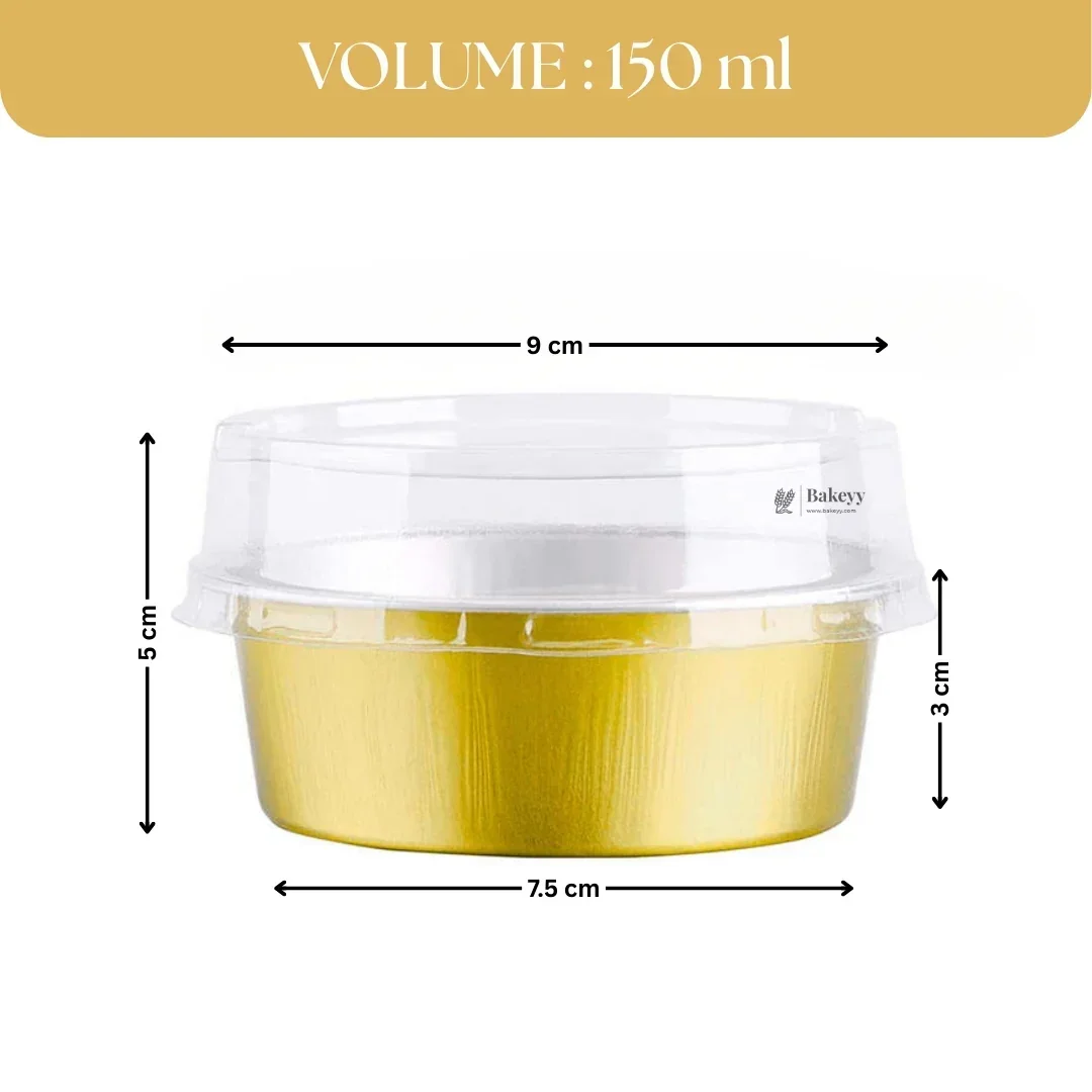 Aluminum Foil Baking Containers with Transparent Lid | Round Tins | Bake N Serve | Pack of 100 - Image 4