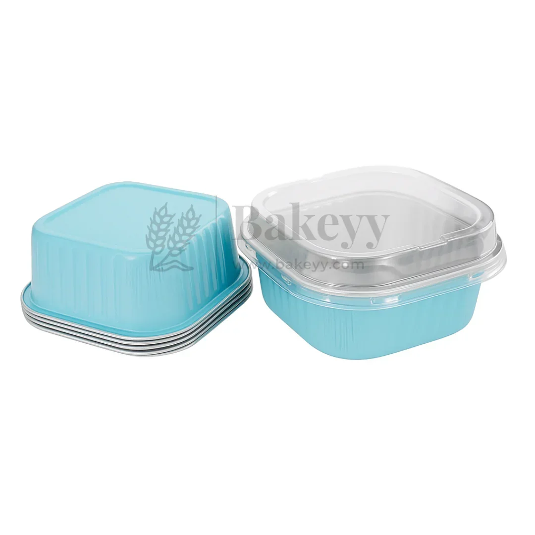 Aluminum Foil Baking Containers with Transparent Lid | Square Tins | Bake N Serve | Pack of 100 - Image 10