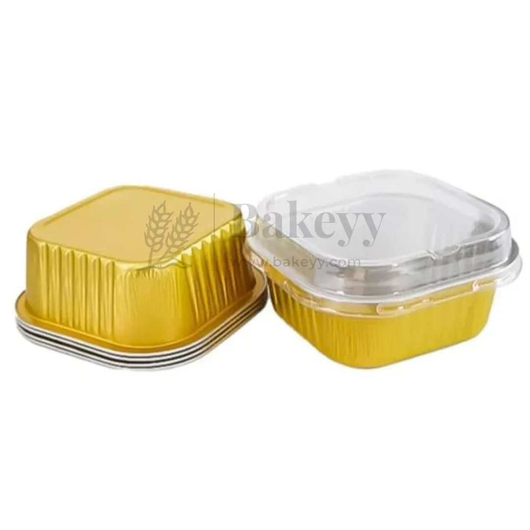Aluminum Foil Baking Containers with Transparent Lid | Square Tins | Bake N Serve | Pack of 100 - Image 11