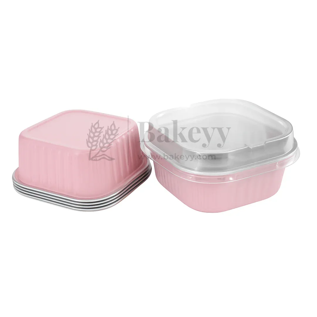 Aluminum Foil Baking Containers with Transparent Lid | Square Tins | Bake N Serve | Pack of 100 - Image 12