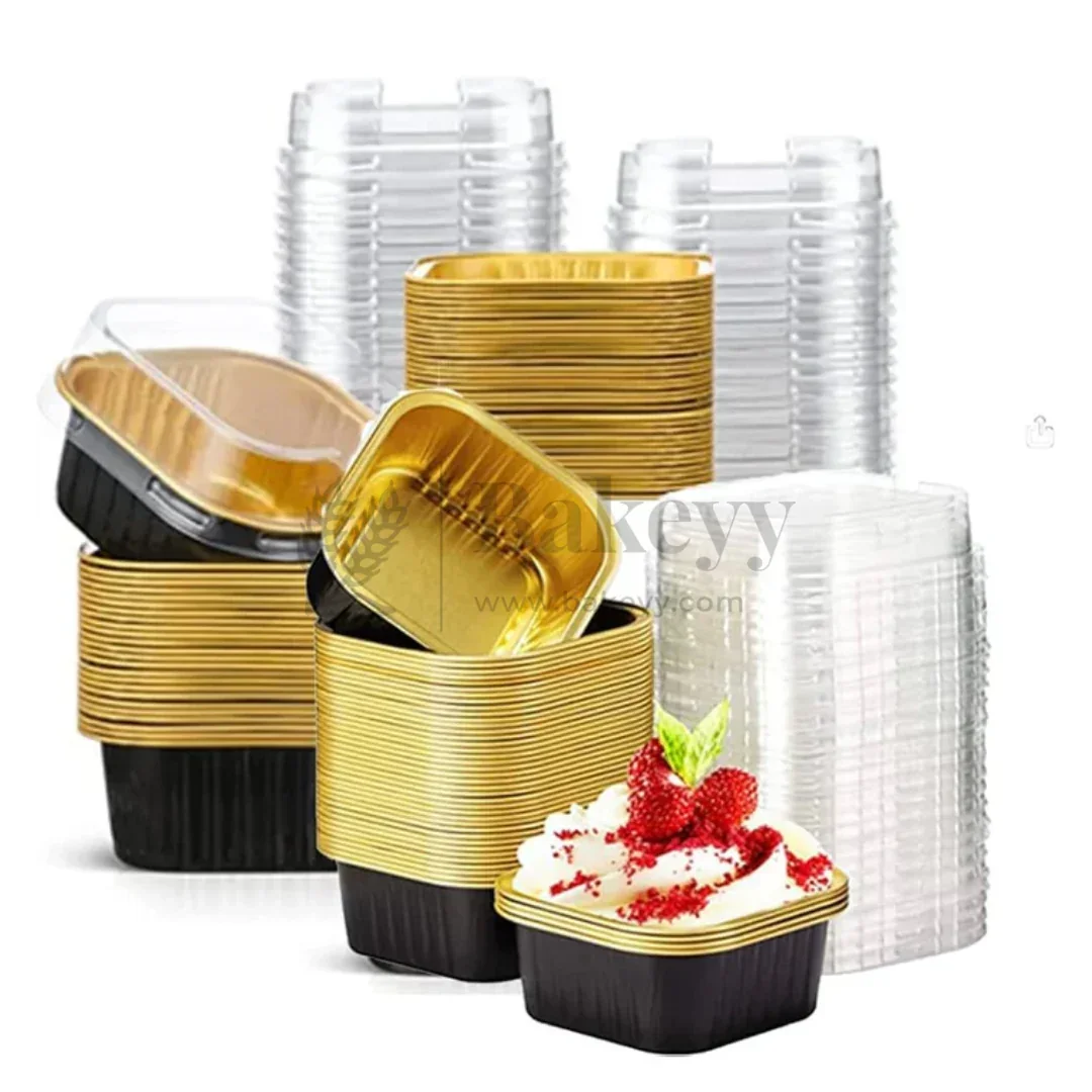 Aluminum Foil Baking Containers with Transparent Lid | Square Tins | Bake N Serve | Pack of 100 - Image 17