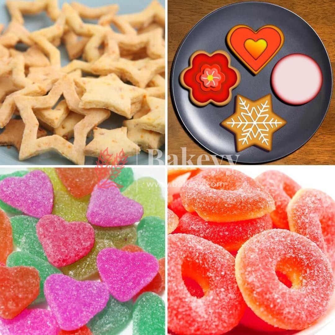 Cookie Cutters Set - Molds Cutter for Baking (Round, Heart, Flower and Star Cookie Cutters 2 of each) 8 pc - Image 7