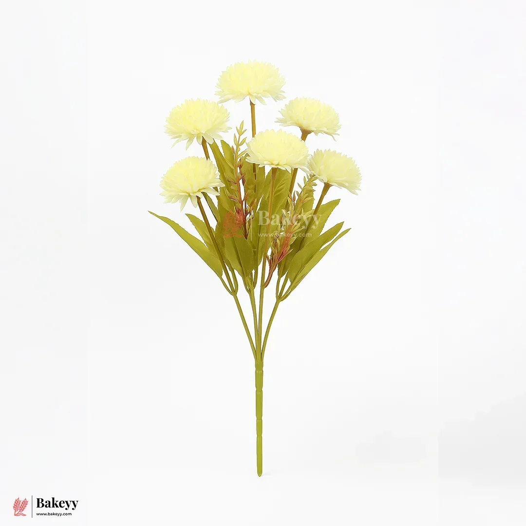 Artificial Chrysanthemum Flower Bunch – 37cm | Decorative Stick for Home & Events | Pack Of 1 - Image 3