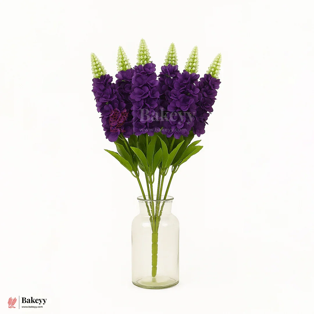 Artificial Delphinium Flower Bunch – 60cm | Decorative Stick for Home & Events | Pack Of 1 - Image 4