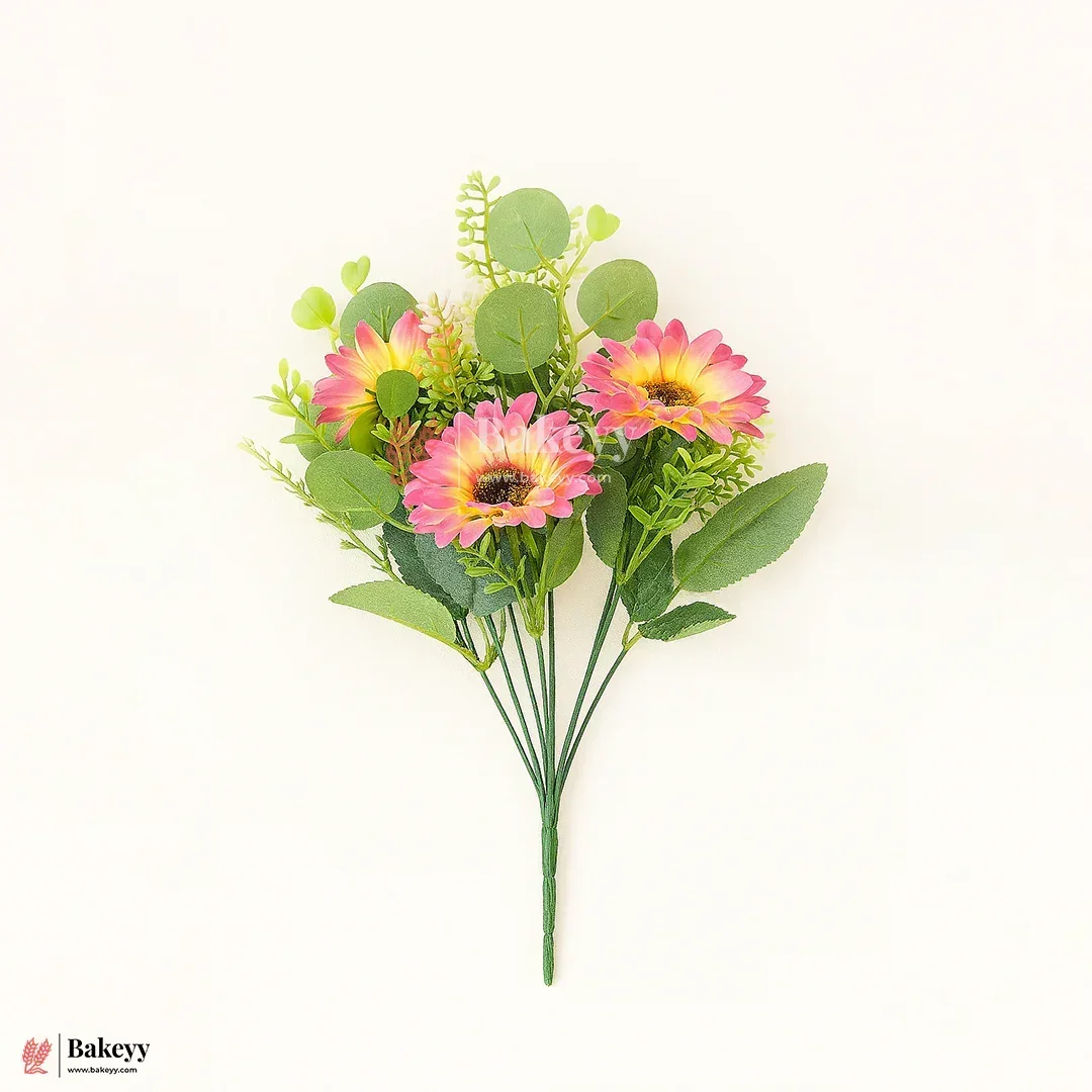 Artificial Gerbera Daisy Flower Bunch – 42cm | Decorative Stick for Home & Events | Pack Of 1 - Image 9