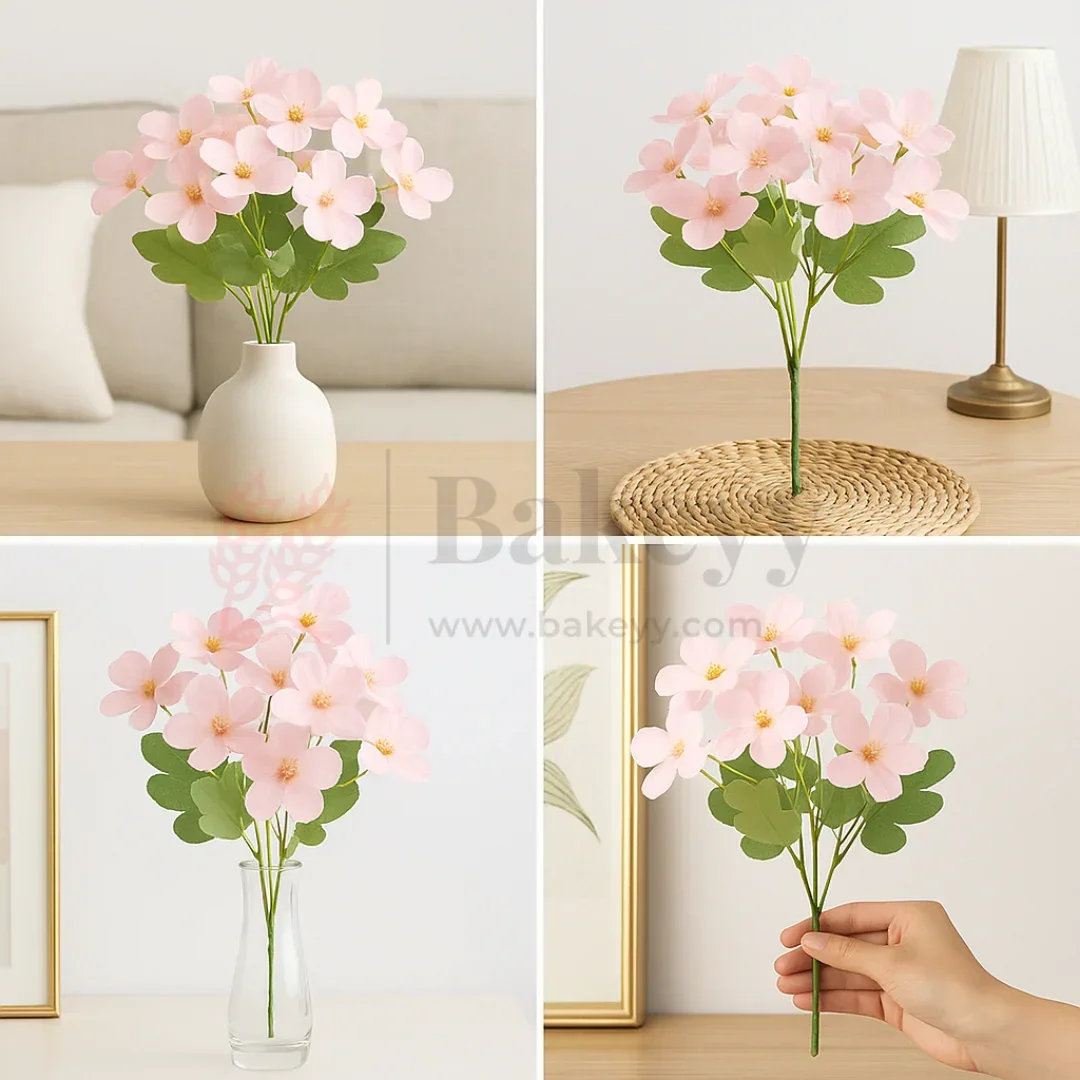 Artificial Blossom Flower Bunch – 28cm | Soft & Delicate Floral Arrangement for Vase, Decor & Gifting | Pack of 1 - Image 4