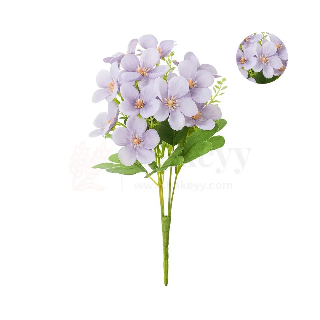 Artificial Blossom Flower Bunch – 28cm | Soft & Delicate Floral Arrangement for Vase, Decor & Gifting | Pack of 1 - Image 6