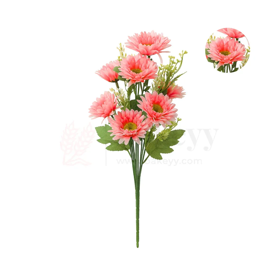 Artificial Daisy Flower Bunch – 48cm | Floral Bouquet for Vase, Gifting & Home Decor | Pack of 1 - Image 4