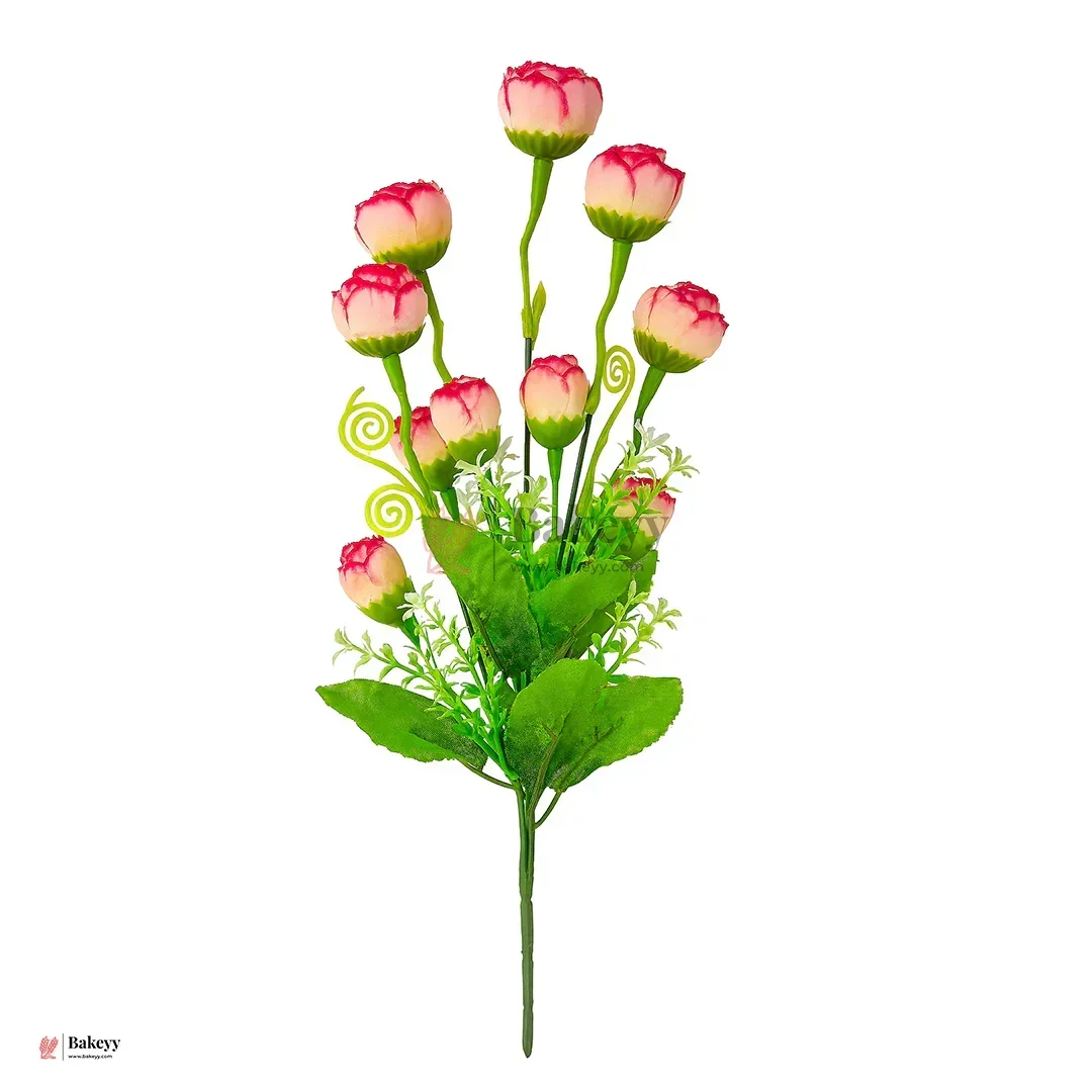 Artificial Rose Bouquet – 35cm | Artificial Rose Bud Bunch – 10 Heads - Image 8