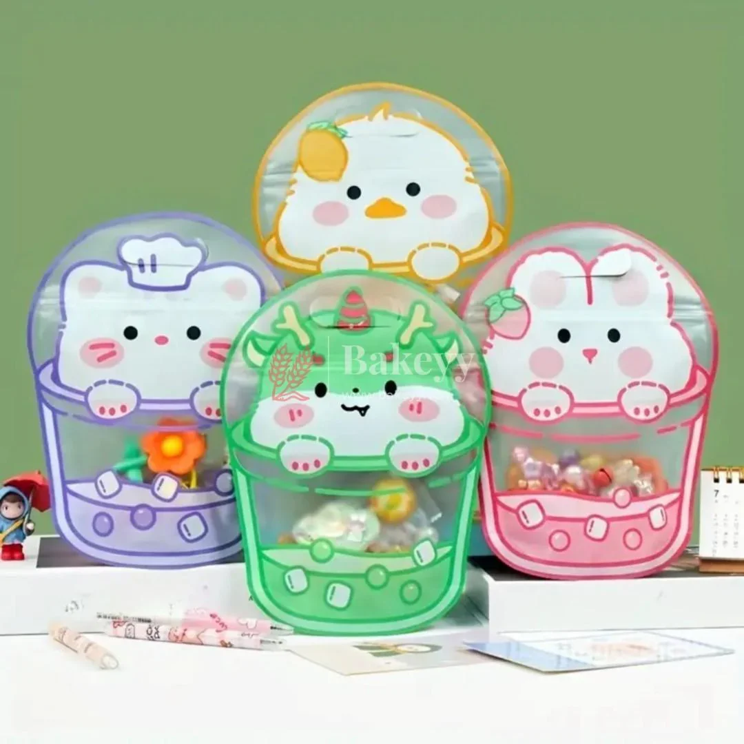 Cute Animal Design Zip Lock Bags| 4 in 1 Design |Stain-Resistant, Water-Resistant | Pack of 50 - Image 5