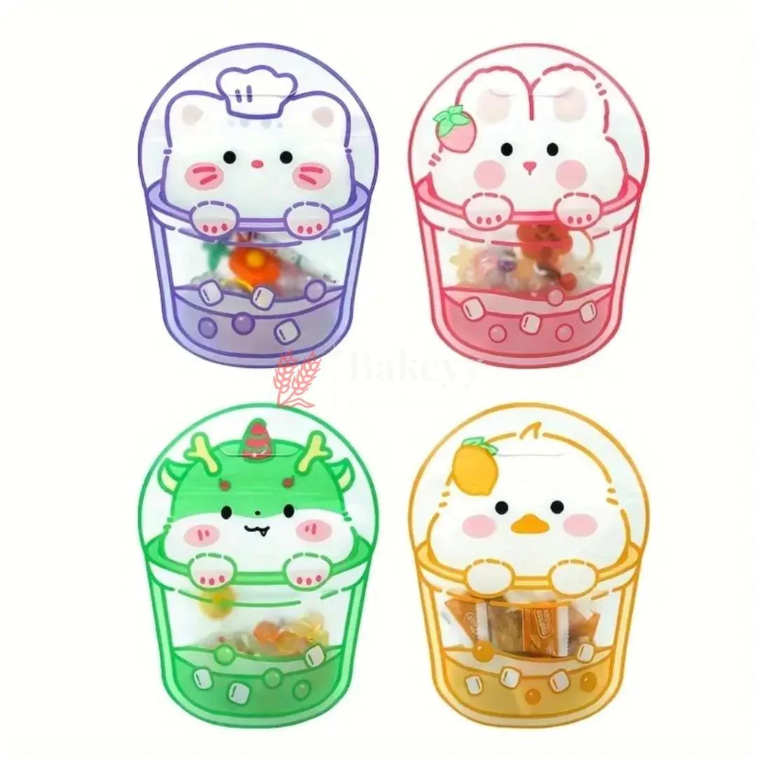 Cute Animal Design Zip Lock Bags| 4 in 1 Design |Stain-Resistant, Water-Resistant | Pack of 50 - Image 6