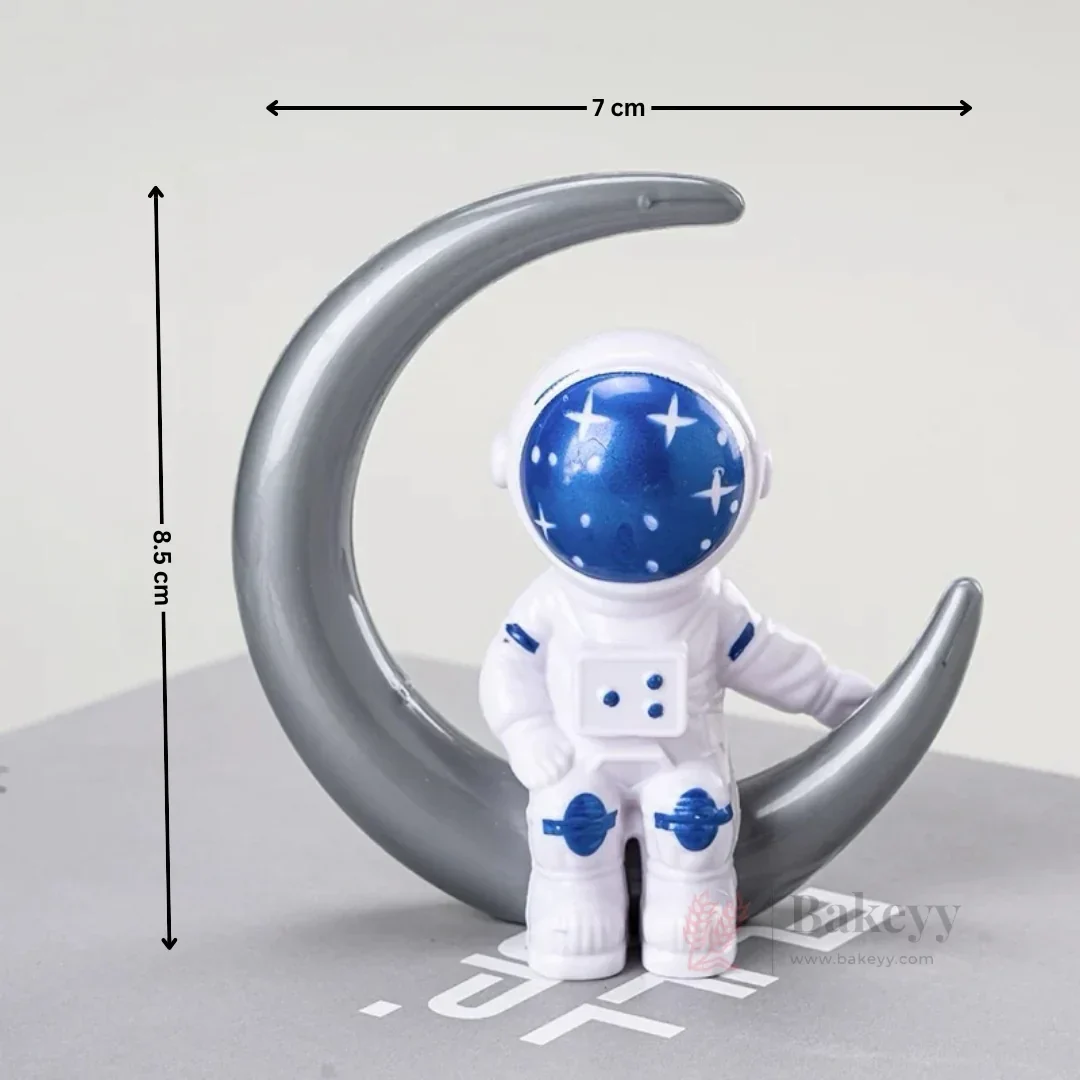 Astronaut Moon Theme Cake Topper | Space Theme Decoration | Pack of 1 - Image 3