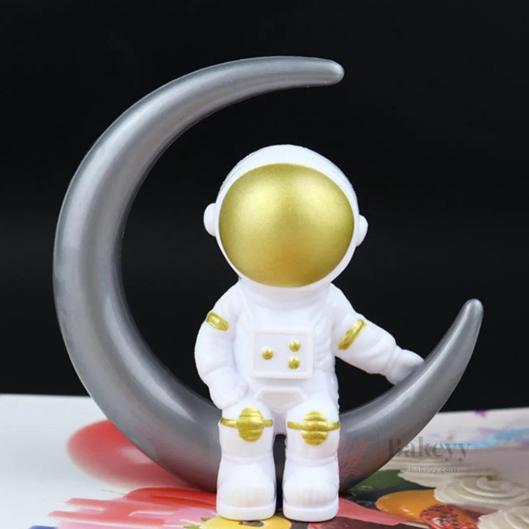 Astronaut Moon Theme Cake Topper | Space Theme Decoration | Pack of 1 - Image 5
