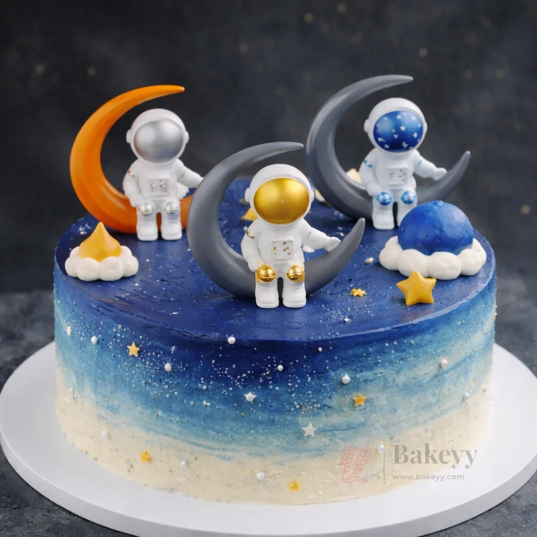Astronaut Moon Theme Cake Topper | Space Theme Decoration | Pack of 1 - Image 7