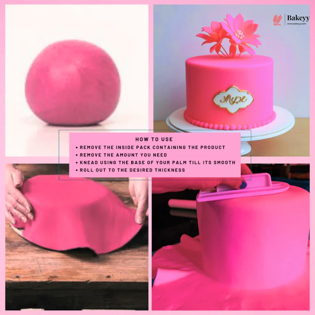 Bake Haven | Pink Sugar Paste | 1 kg | Pack of 1 - Image 3
