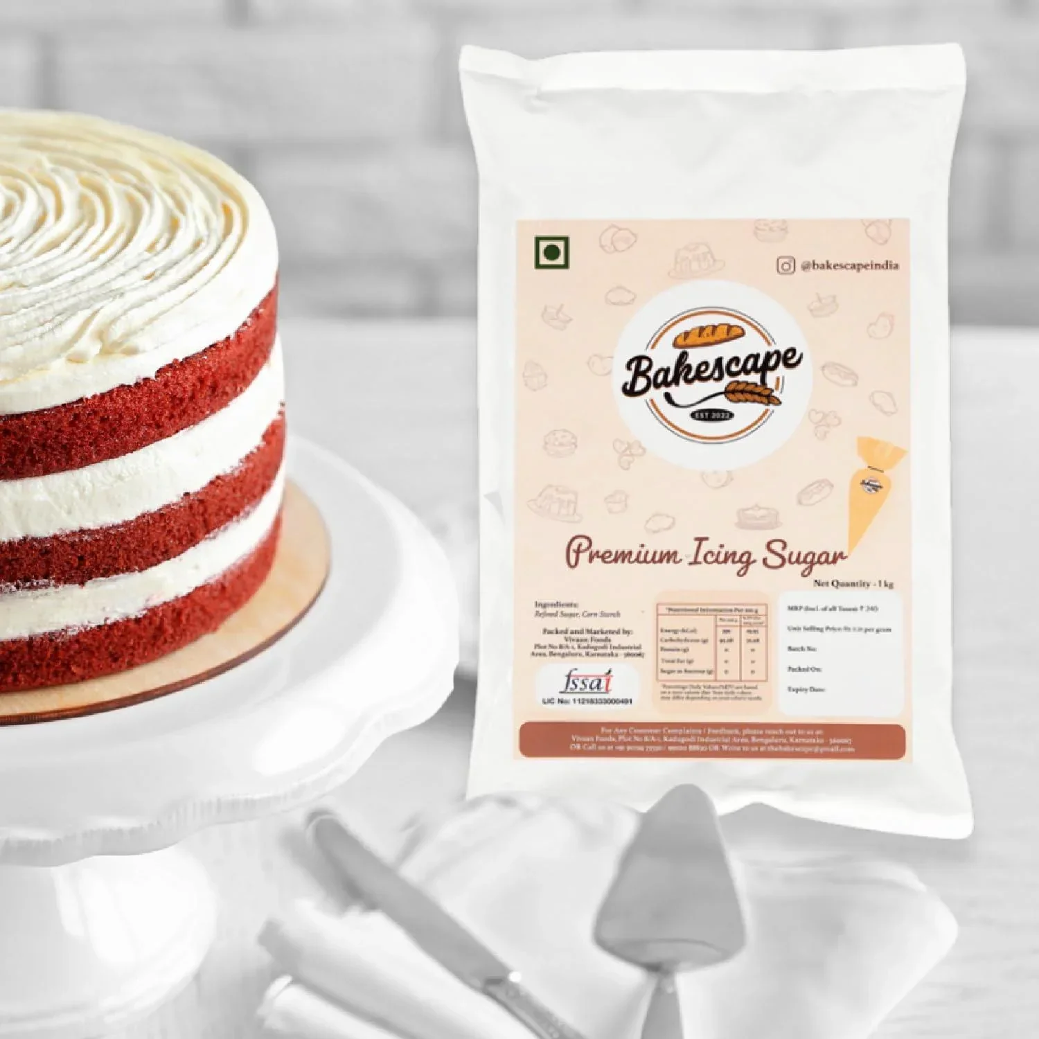 Bakescape Premium Icing Sugar 1 KG | Dusting, Frosting, Icing, & Thickening, Perfect for Decorating Cakes, Cookies, & Other Baked Goods - Image 7