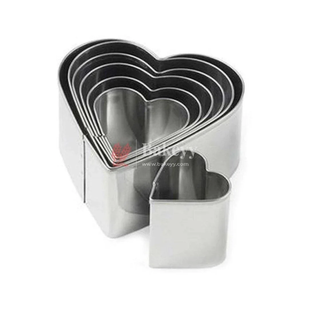 Baking equipment's Stainless Steel Commercial Heart Cookie Cutter (Set of 7 Cutters) - Image 6