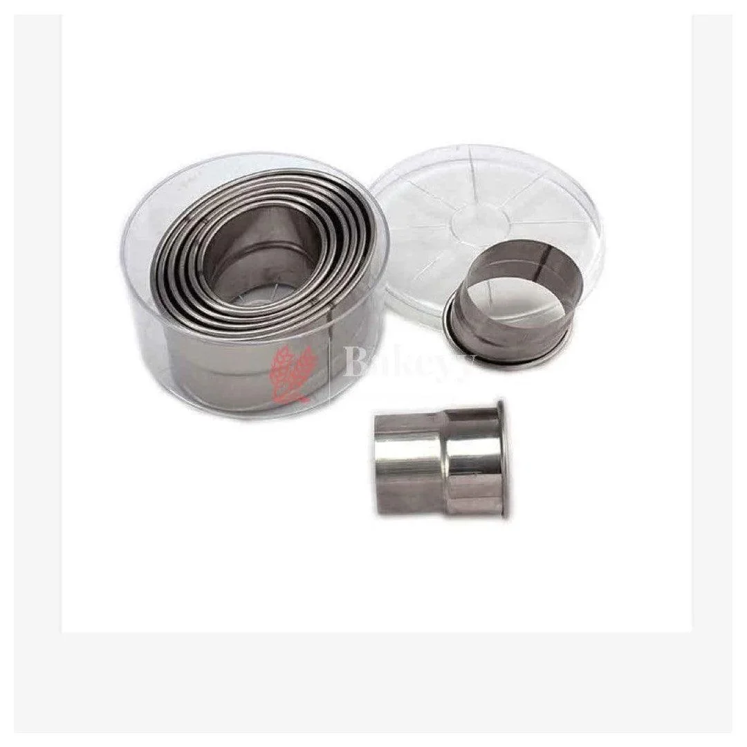 Baking equipment's Stainless Steel Commercial Round Cookie Cutter (Set of 8 Cutters) - Image 2