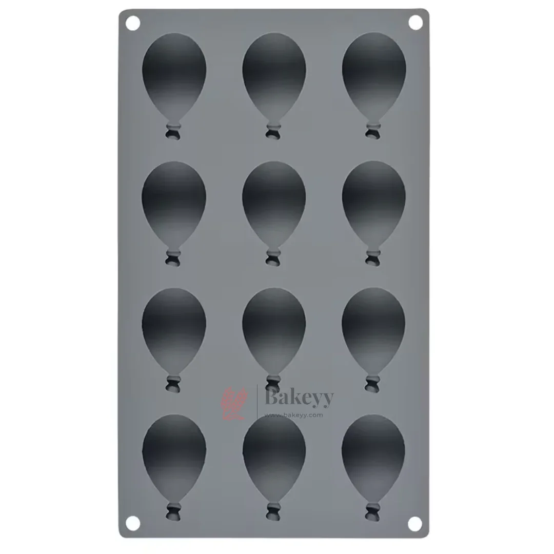 Balloon Shape Silicone Entremet Mould | 12 Cavity Dessert Mould | Pack of 1 - Image 4
