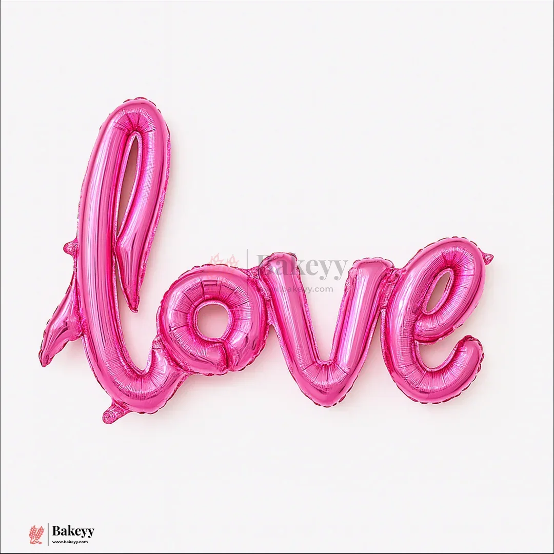 Love Foil Balloon – Metallic Letter Balloon for Valentine, Anniversary & Party Decor | Romantic Party Decor | Pack of 1 - Image 3