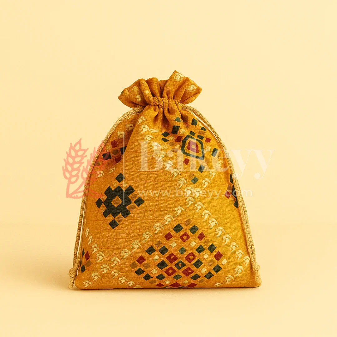 Bandhini Print Potli Bags | Perfect for Festive Gifting | Pack of 10 - Image 2