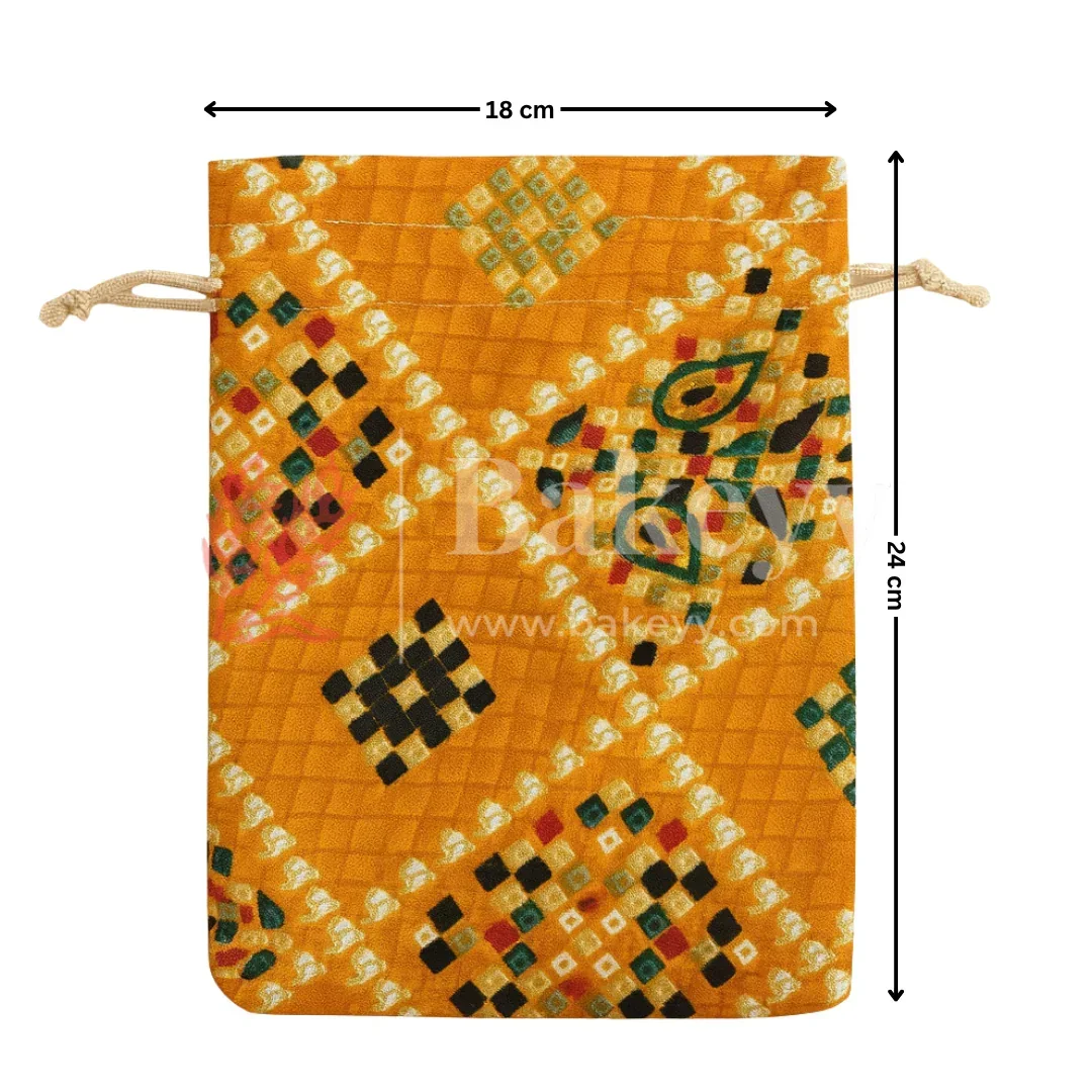 Bandhini Print Potli Bags | Perfect for Festive Gifting | Pack of 10 - Image 9