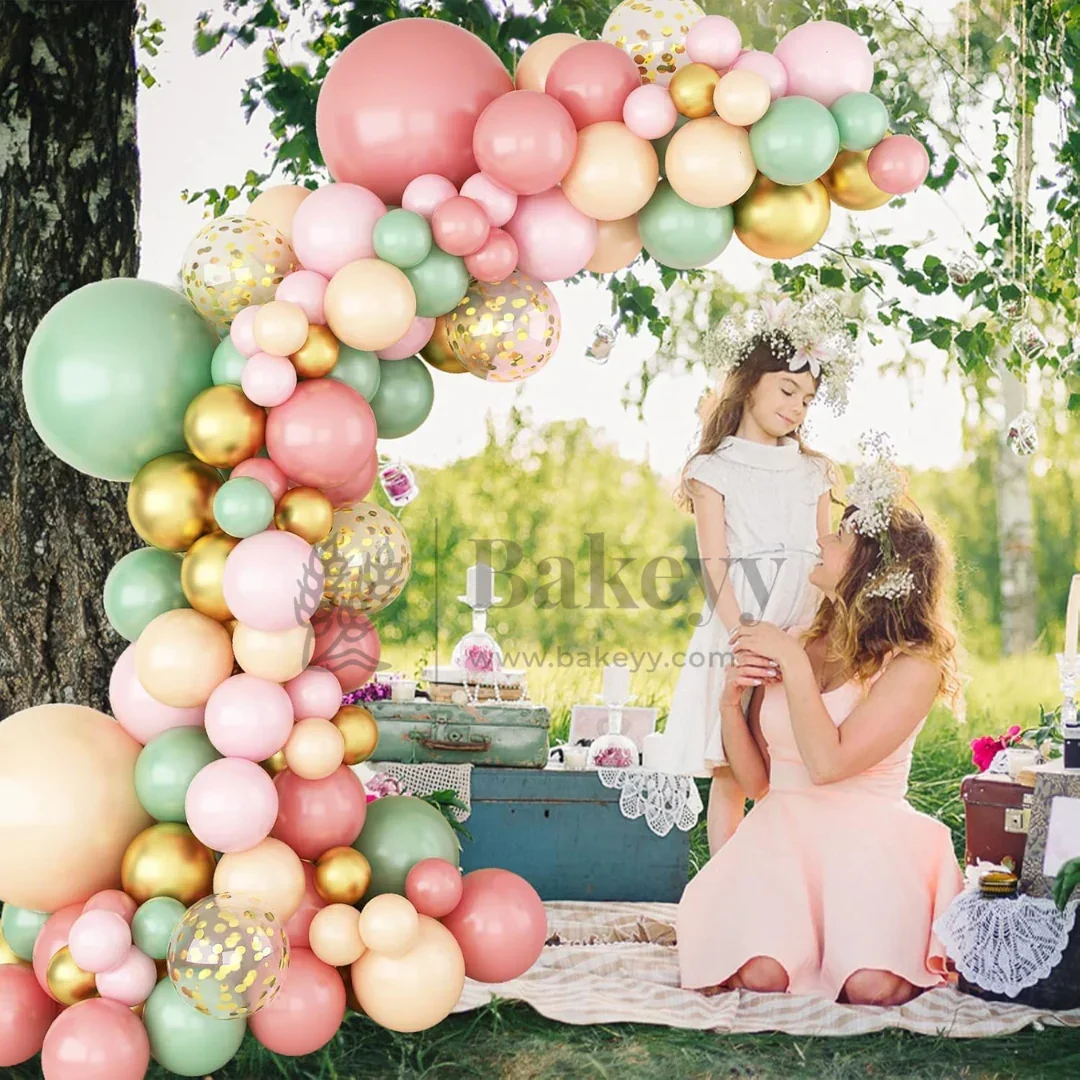 Pastel Birthday Balloon Arch Kit with Smiley Flowers | Party Decor | Pack of 1 - Image 5